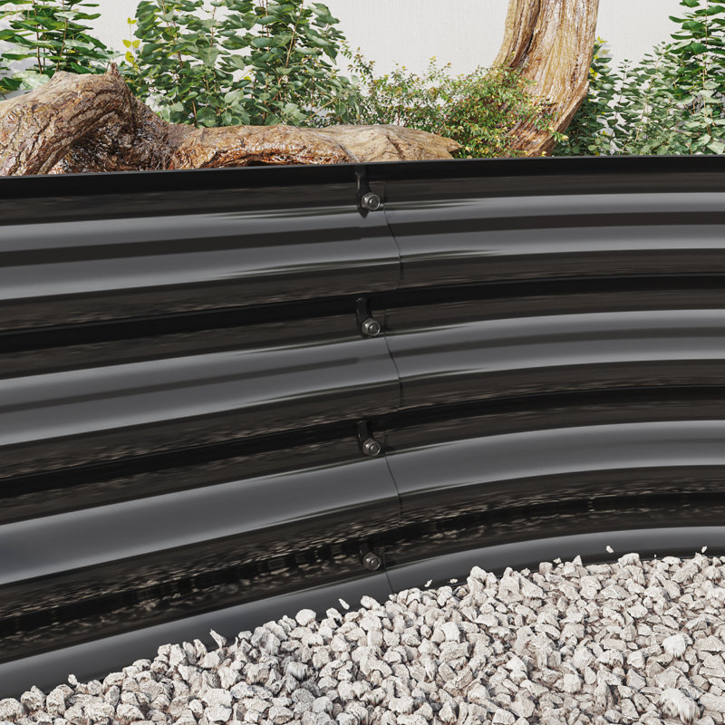 Raised Garden Bed Kit - Metal Raised Bed Garden For Flower Planters, Vegetables Herb, 11.42'' H x 88.98'' W x 44.68'' D