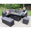 Werchter 9 Seater Corner Sofa Set with Fire-Pit Dining Table with Storage Box-1723237368