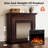  35.35" Electric Fireplace With Mantel, Freestanding Fireplace Heater With 2 Heat Modes, 7 Flame Brightness, Remote Control, Overheat Protection, Low Noise, For Indoor Home/Bedroom/Living Room-1457501719