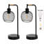 Lampe de bureau en métal 16 "à intensité variable H avec prise USB et prises de courant de type C