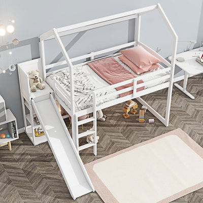 Lit mezzanine avec glissade Wood House