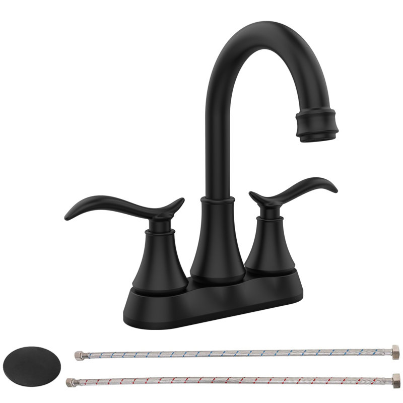 Robinet de salle de bain 4 po noir