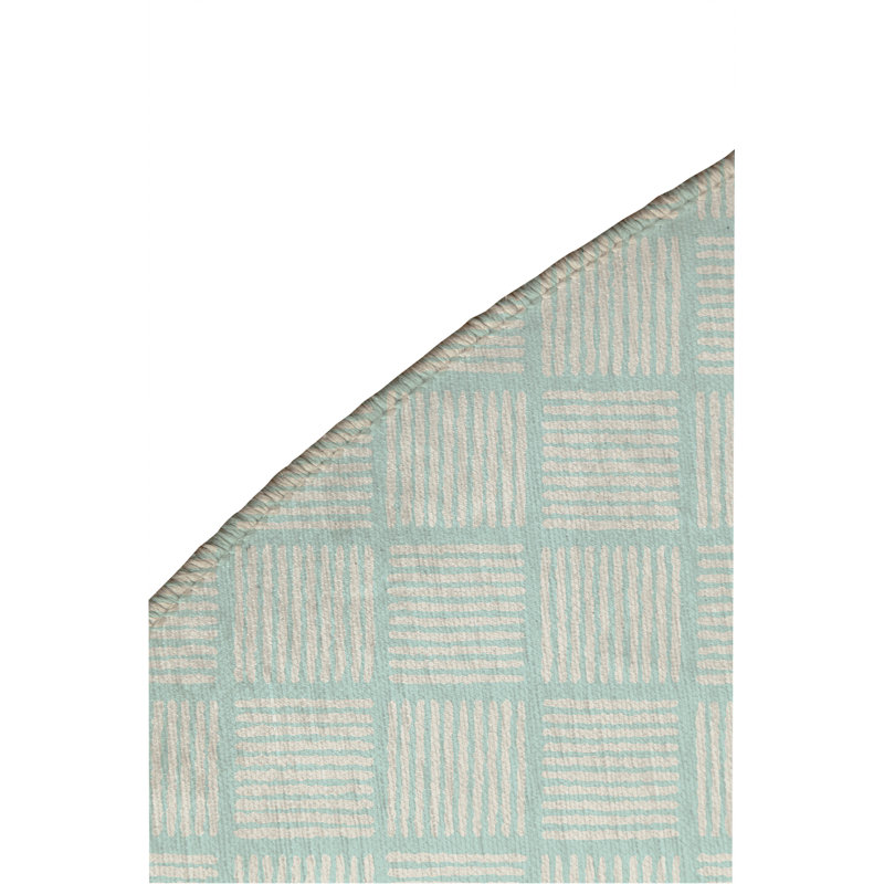Tally Blocks Non-Slip Outdoor Rug, Round 5'