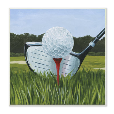 « golf té close up green red sports », reproduction d’art