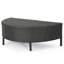 Table basse d'extérieur demi-ronde grise de 36,31 po de largeur, 18,25 po de profondeur, 11,66 po de hauteur, sans assemblage, capacité de 270 lb avec charge tissée élevée