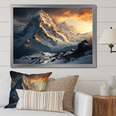 Winter Snowy Peaks Landscape I - Paysages, art mural, salon