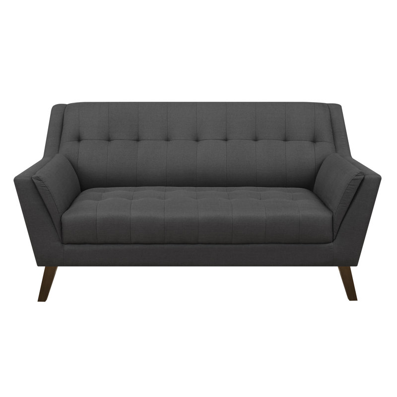 Meghan Upholstered 65.3'' Loveseat, Pebble Gray