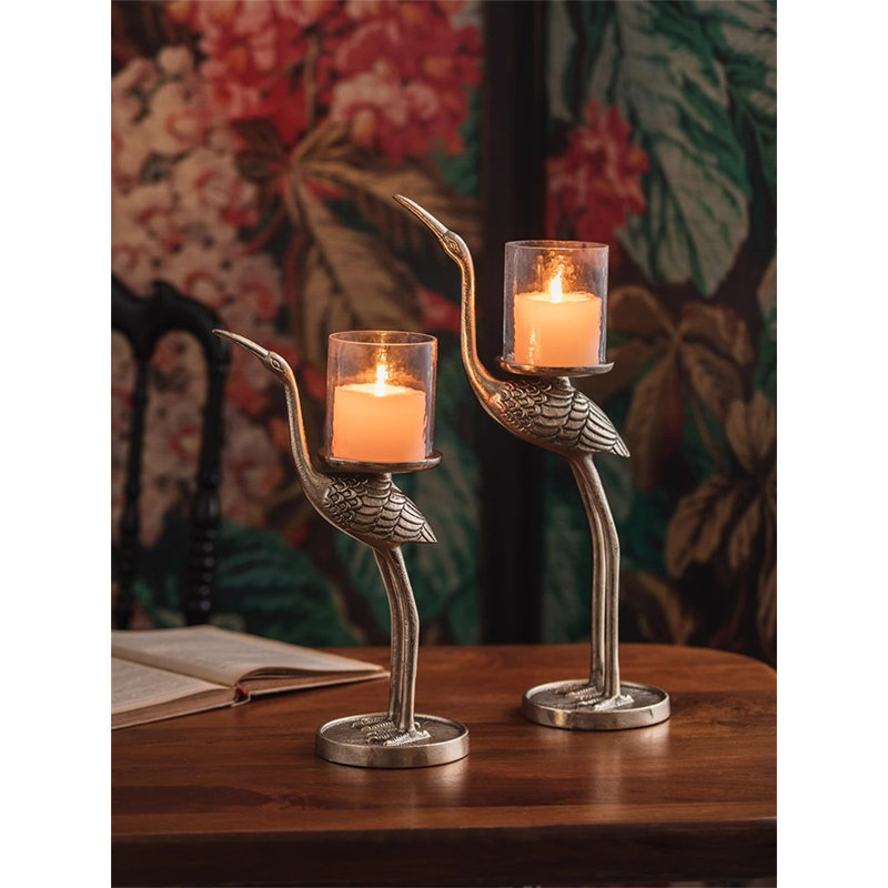 17.91'' H Metal Tabletop Candlestick