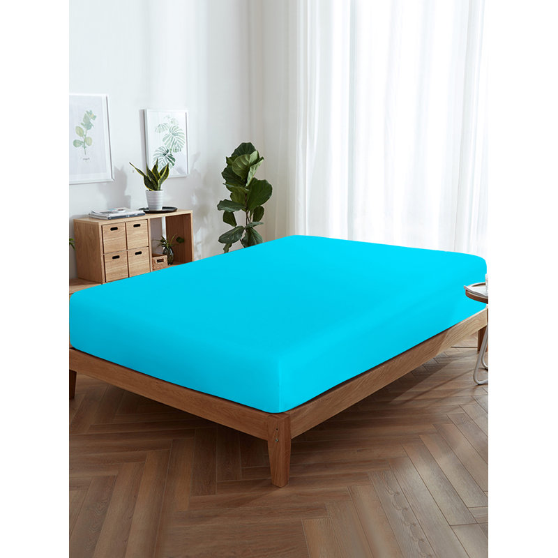 Drap-housse, Bleu, Simple TG