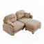 Canapé modulaire en chenille 2 places avec 2 coussins et repose-pieds-808704129-808704187-808704135
