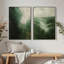 Art mural sur toile encadrée, impression de paysage abstrait vert pour chambre à coucher - 16 po x 24 po x 2 pièces, 24 po x 36 po x 2 pièces-1057685858-1057685863