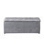 Ensemble de repose-pieds rectangulaire 1 pièce en velours court avec 2 repose-pieds (gris clair)