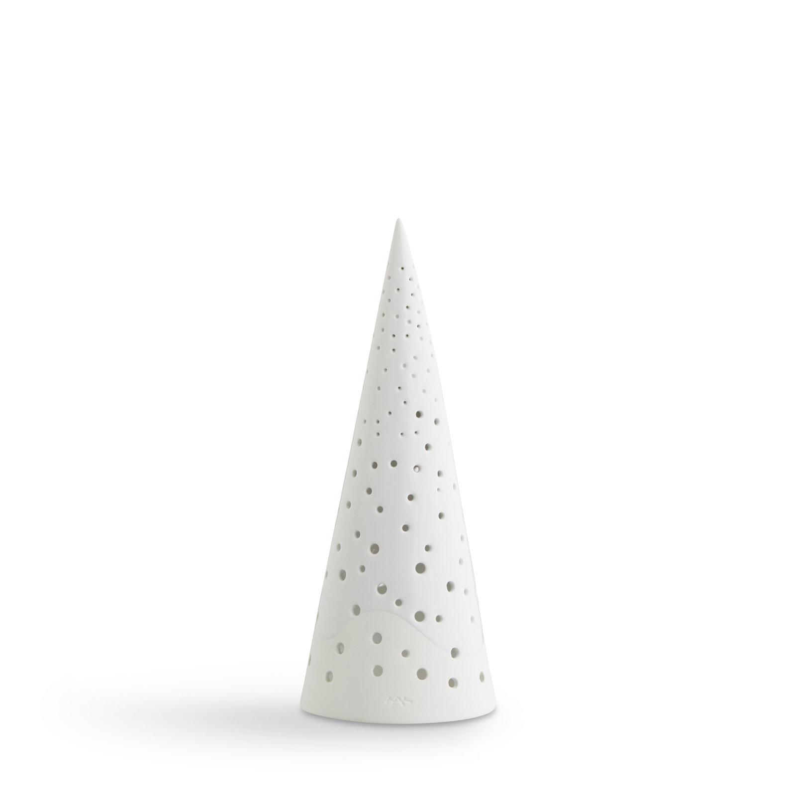 Kähler Nobili Bone China Lantern, Snow White, 10" H x 4.1" W x 4.1" D
