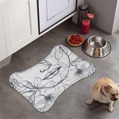 Tapis à motif floral 1 pièce