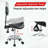 Ergonomic Saddle Stool with Back Support – Rolling – Adjustable Height & Angle