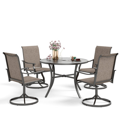 Ensemble de table de salle à manger d'extérieur 5 pièces
