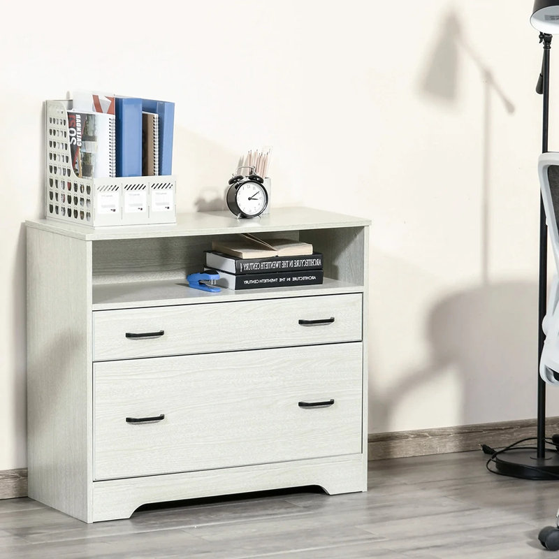 33.5'' Wide 2 -Drawer File Cabinet, Grey