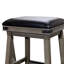 Tabouret de bar moderne et élégant avec siège en cuir de qualité supérieure et structure en bois franc robuste