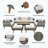 6-Piece All-Weather PE Wicker Sofa Set with Double Cushions & Table Cover-986611345-986611344