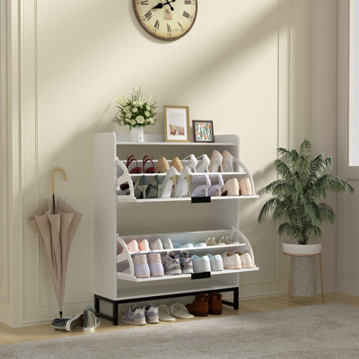 16 Pair Shoe Storage Cabinet