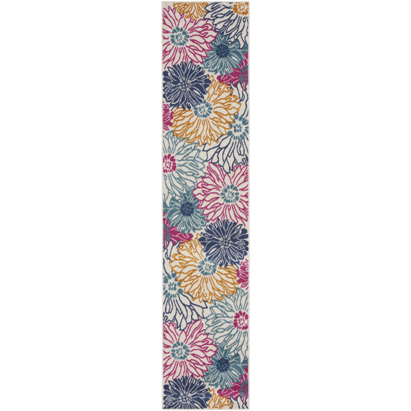Floral Indoor Rug, Runner 2'2" x 10"