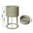 2 - Drawer Round End Table， Rotary Opening Nightstand, Sage Green-751313182