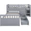 Lit mezzanine simple et lit plateforme gris - Assemblage requis mais support facile jusqu'à 250 lb-614810273