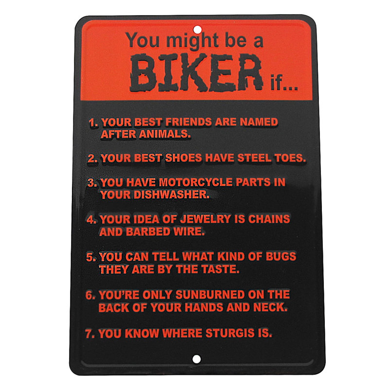 Biker Rules Funny Metal Sign US Made Novelty Garage Man Cave Bar Pub Wall Decor Biker Rules Funny Metal Sign US Made Novelty Garage Man Cave Bar Pub Wall Decor