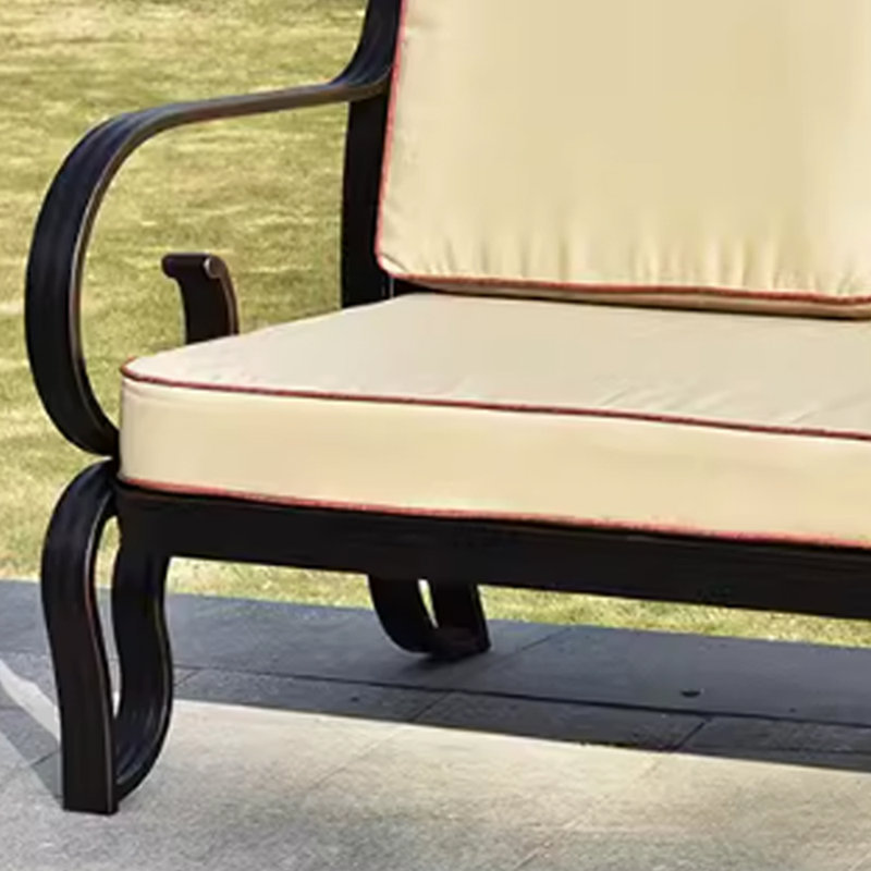 Cohill 51.96'' Wide Rectangle Metal Loveseat with Cushions