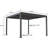 Gray Outdoor Louvered Aluminum Pergola-90611411