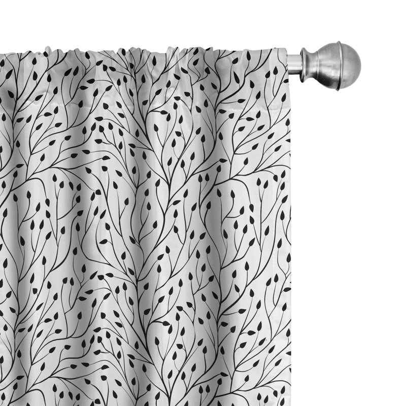Paire de rideaux semi-transparents avec passe-tringle, 28 po x 84 po