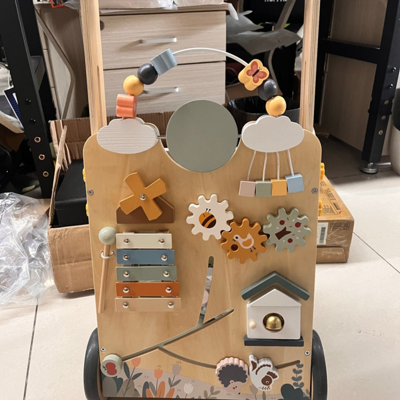 Square wooden pushcart