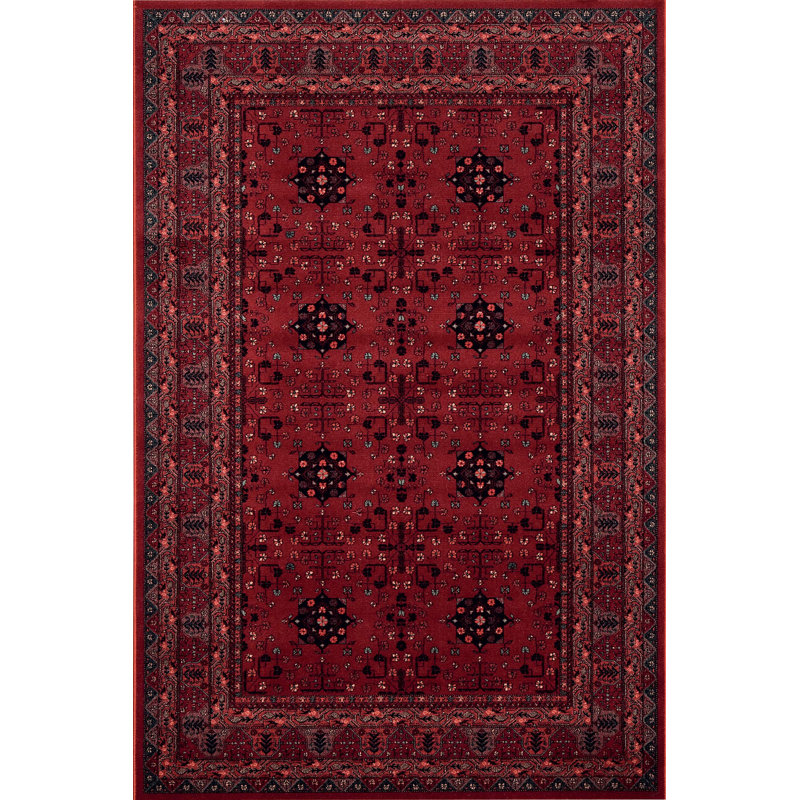 Abbeville Oriental Wool Area Rug, Rectangle 80 x 160cm