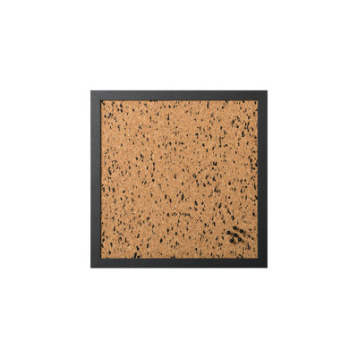 Babillard personnel en liège naturel tacheté noir MasterVision avec 6 punaises pour la maison, 18 po x 18 po, cadre noir