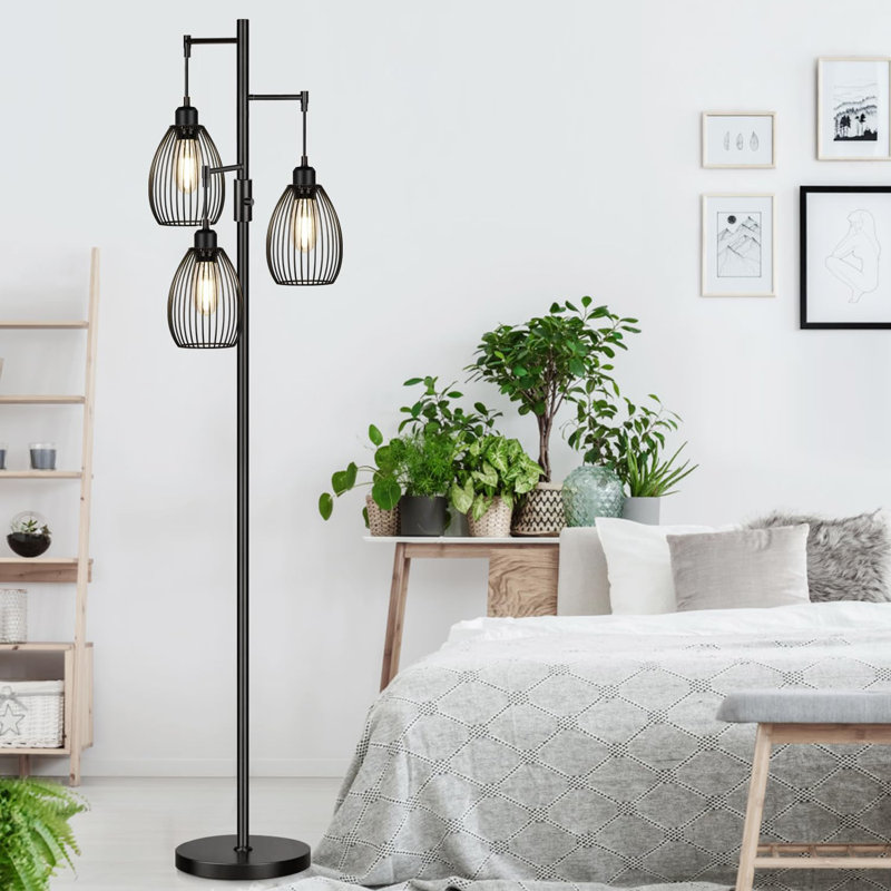 Bannerdown 68.02'' Tree Floor Lamp, Black