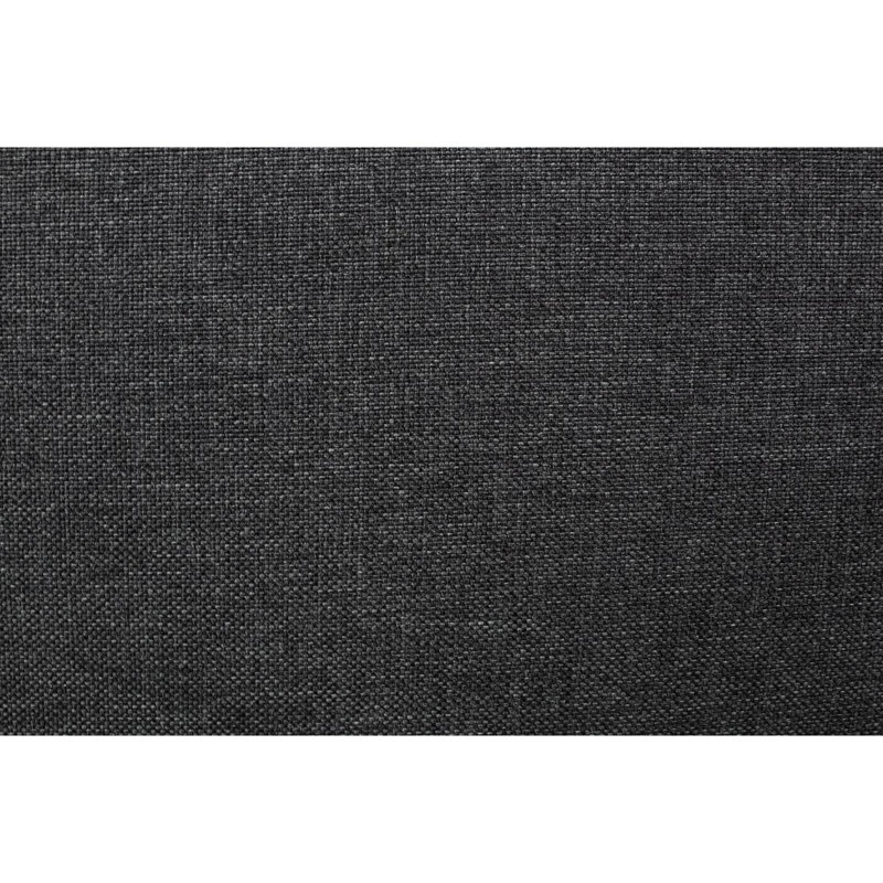 Lit plateforme en tissu de jute gris anthracite, Gris anthracite