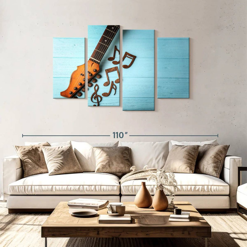 Guitar Notes, 48'' H x 75'' W