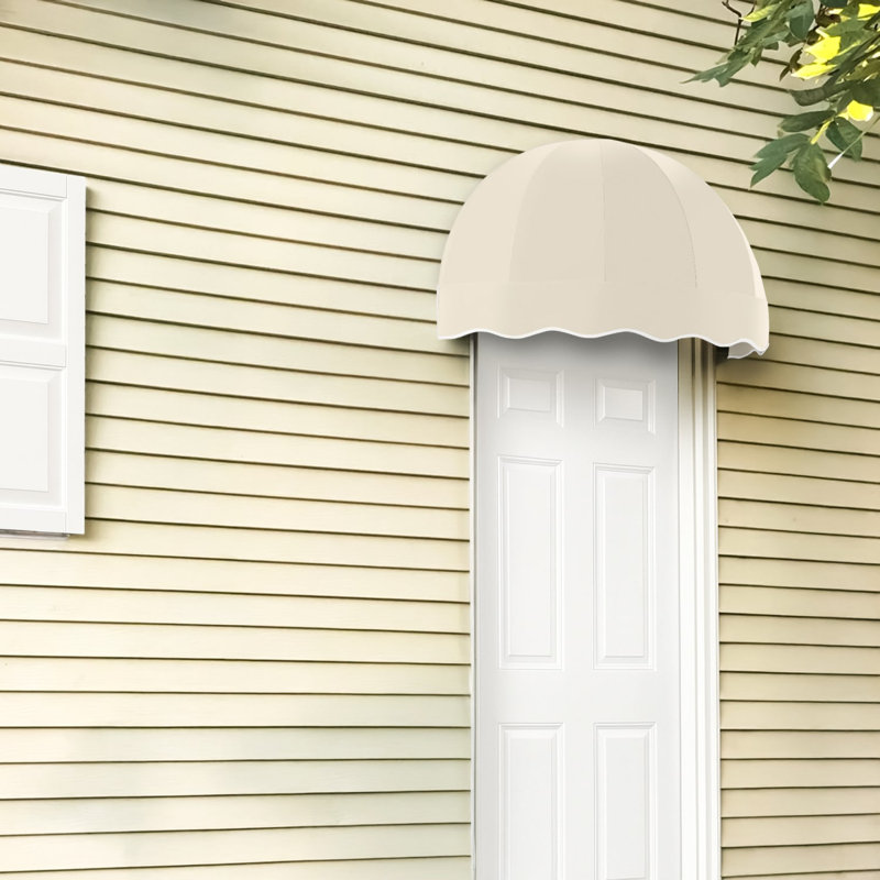 Awntech Bostonian Acrylic Fabric Fixed Awning, Linen, 33.25" H x 52.5" W x 26.25" D
