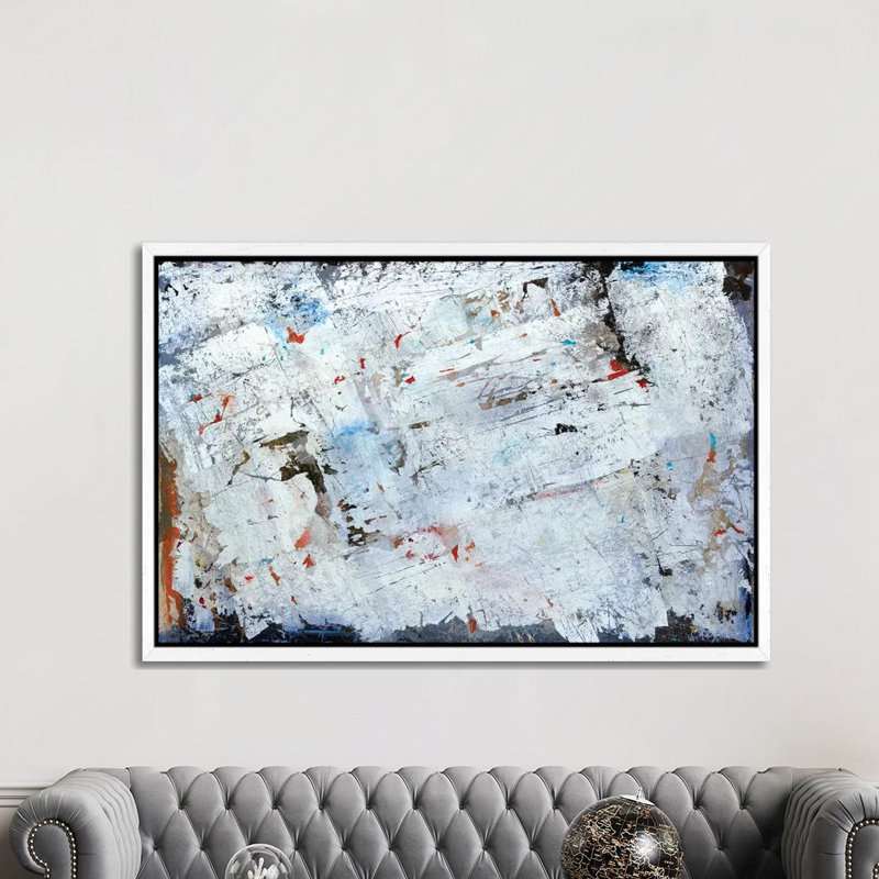 Ice Storm - Painting on Canvas, White Framed, 152.5 cm H x 101.5 cm W