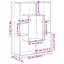 90cm H x 63cm W Geometric Bookcase-105620073