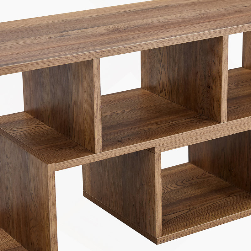 Majlis Customizable Cube Wooden TV Stand with Open Storage, 15.75" H x 80.71" W x 11.8" D, Natural