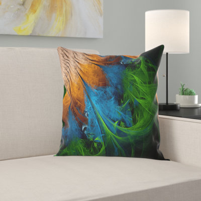 Coussin décoratif floral fractal