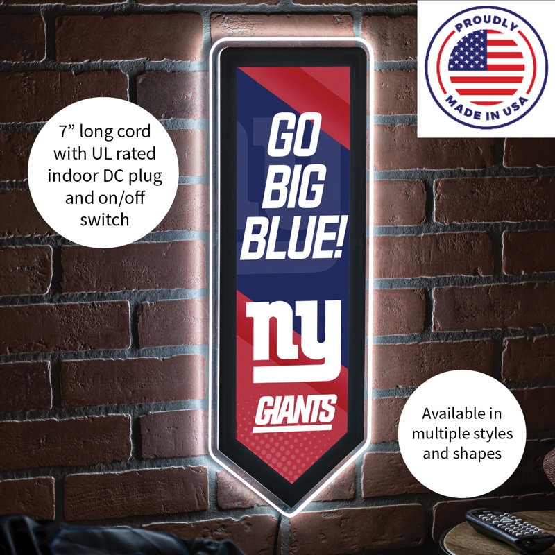 Plaque murale lumineuse NFL, Giants de New York