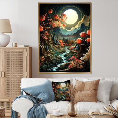 Volcan volcanique sur toile