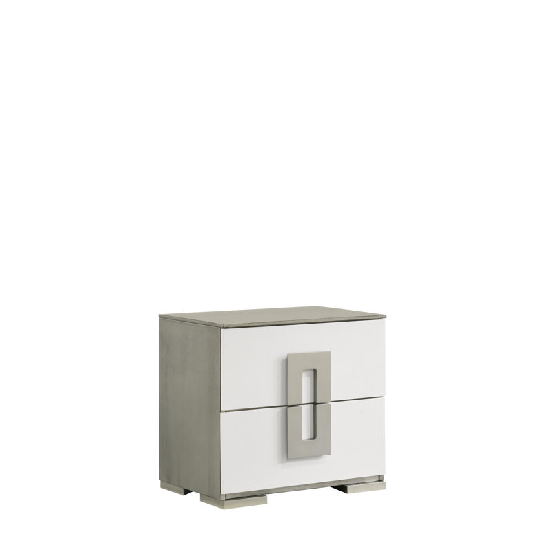 Table de chevet moderne en blanc