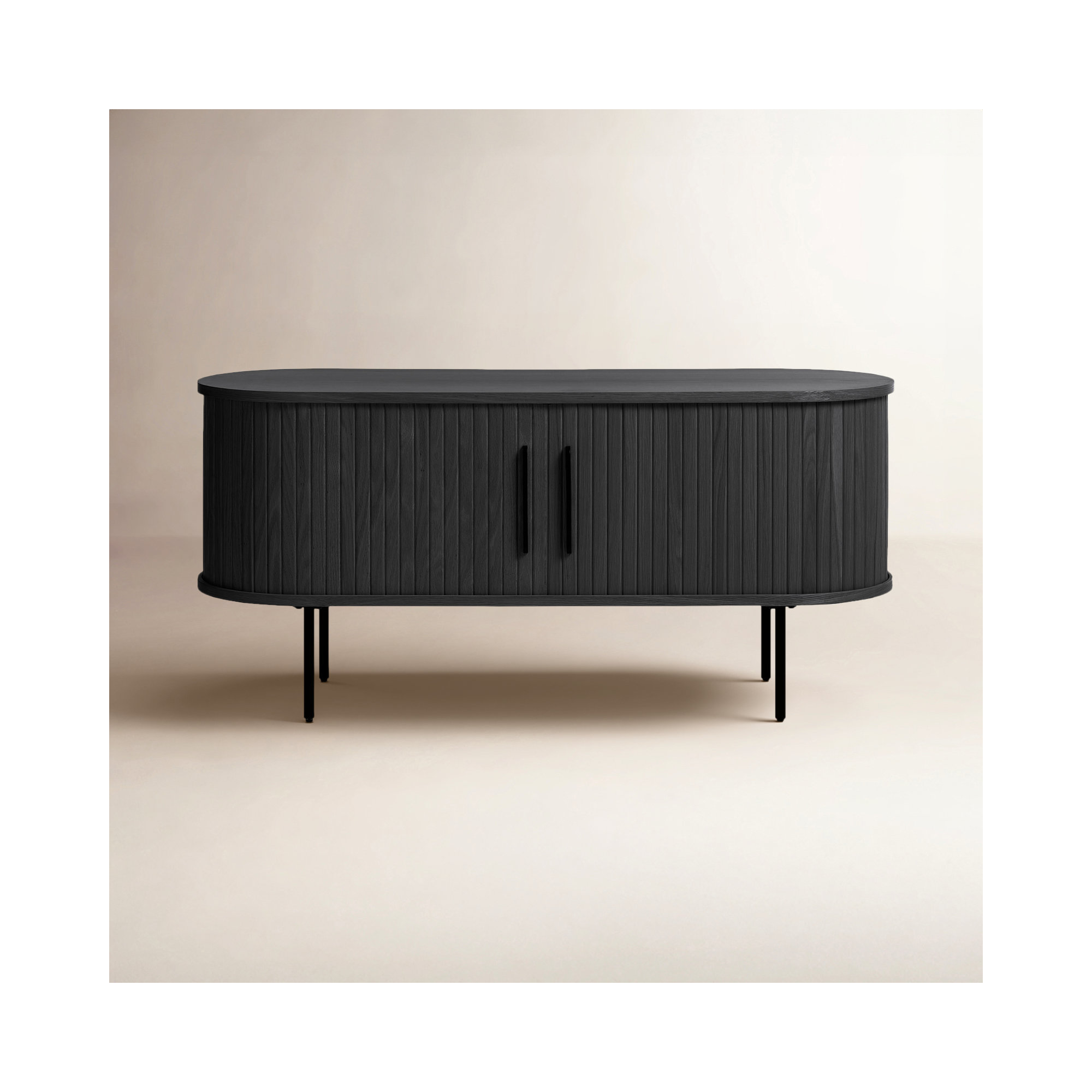Iris 47'' Media Console, Black Oak