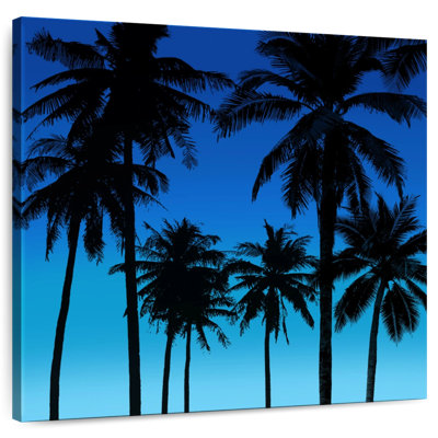 Gillard Palms noir sur bleu I