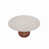 Jaune / base noyer rouge + chaises crème est en rupture de stock