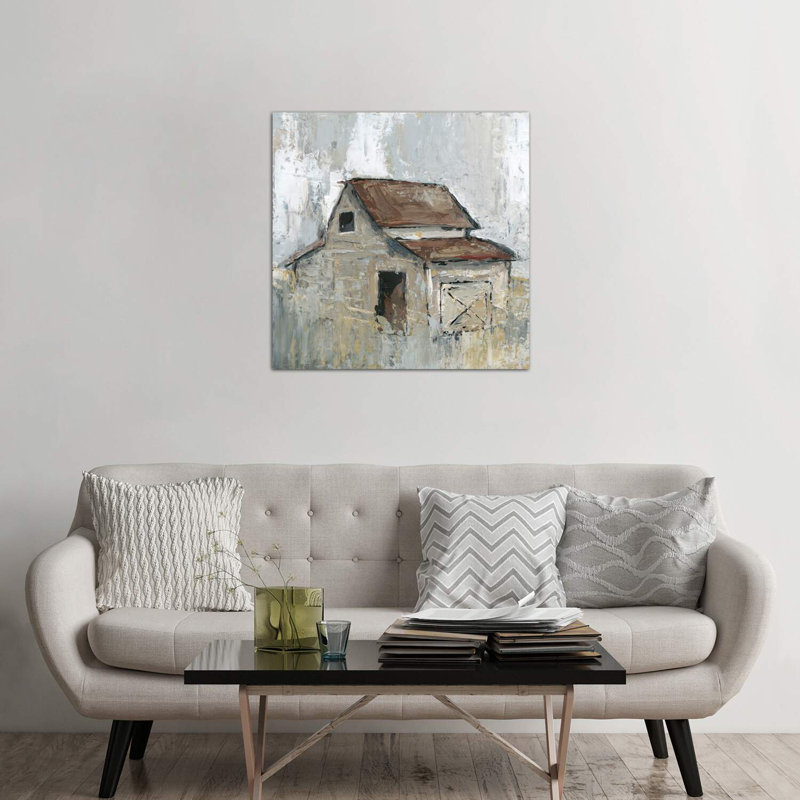 " Barn At Midday " by Carol Robinson, Wrapped Canvas, 37'' H x 37'' W x 1.5'' D
