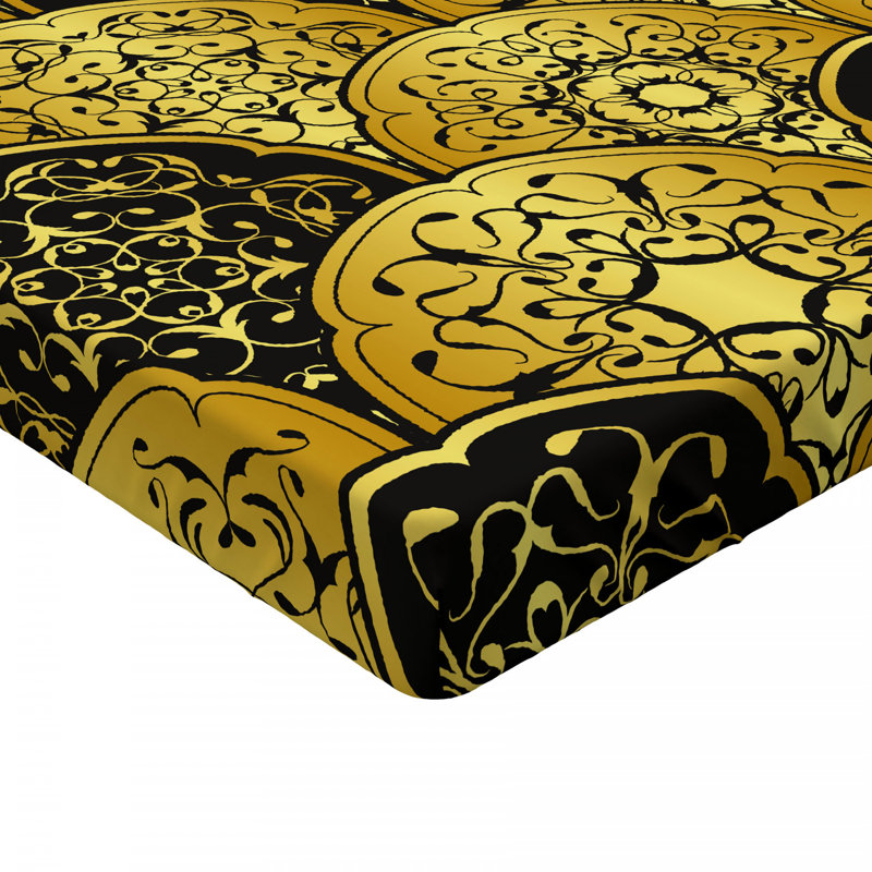 Microfiber Geometric Fitted Sheet, Full Fitted Sheet